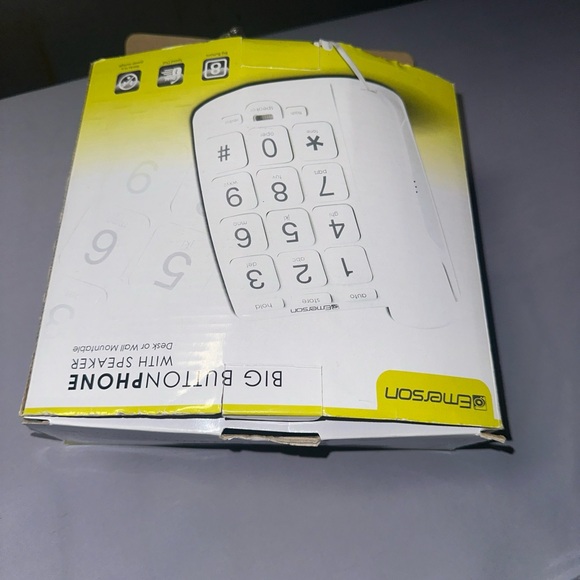 NEW Emerson Big Button Corded Phone Speaker EM300 Senior Citizen Vision Impaired - Picture 5 of 6